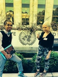 Me and Kristina Ronnquist representing DPN's Building Resilience at the UN in Geneva, Switzerland 
